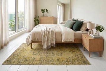 Geel vintage - Vloerkleed - 200 cm - 110 cm -  handgemaakt, Nieuw