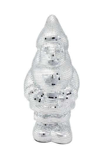 Kabouter 45 cm Spiegeltjes Zilver Tuinkabouter Discobal Pop, Ophalen of Verzenden, Nieuw, Feestartikel, Carnaval