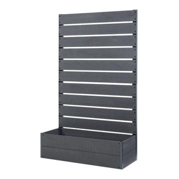 Plantenbak met tuinscherm Heerde HKC 150x90x38 cm grijs [en., Verzenden, Nieuw