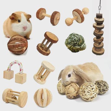 Natuurlijk Houten Speelgoed Set voor Knaagdieren, Konijnen &, Verzenden, Nieuw
