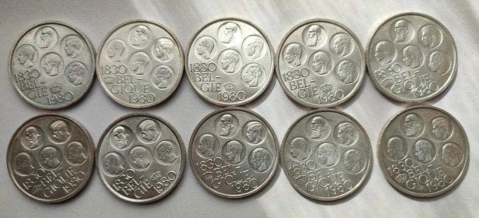 België. 500 Francs 1980, 10 x (Zonder minimumprijs), Postzegels en Munten, Munten | Nederland