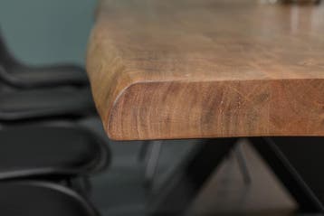 Massief houten eettafel MAMMUT NATURE 200cm acacia X-frame, Ophalen of Verzenden, Nieuw