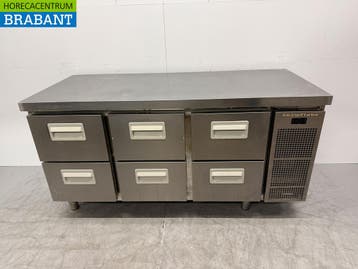 Snowflake RVS Koelwerkbank 6 laden 163,5 cm 230V Horeca, Ophalen of Verzenden, Gebruikt
