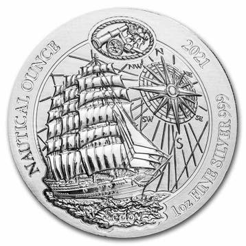 Rwanda / Ruanda Nautical 100 jaar Sedov 1 oz 2021 (capsule), Verzenden, Overige landen, Losse munt, Zilver