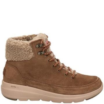 Skechers Go Walk veterboots voor dames in het Cognac, Skechers, Overige kleuren, Verzenden, Lage of Enkellaarzen
