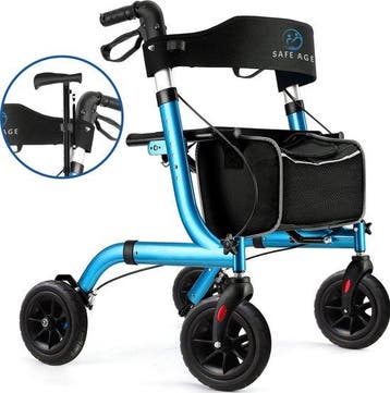 2dekans | SafeLife Rollator Opvouwbaar met zitfunctie - voor, Ophalen of Verzenden, Zo goed als nieuw