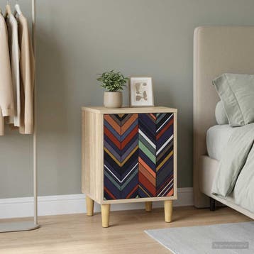 vidaXL Nachtkastje OMMEN Sonoma Eiken 36 x 33 x 50 cm, Minder dan 45 cm, Verzenden, Nieuw, Minder dan 55 cm