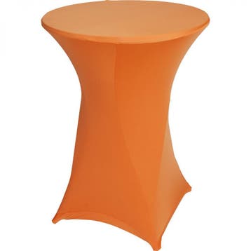 Statafel huren Ø80 cm met oranje hoes – €7,50 per dag, Ophalen, Nieuw, Overige