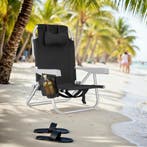 Aluminium strandstoel Coral, opvouwbaar met rugzakfunctie -, Verzenden, Nieuw