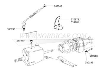 Versnellingspook gebruikt Volvo 662716-U Volvo 544 210 Ama, Gebruikt, Volvo