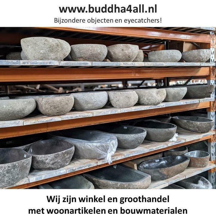 riviersteen waskom, wasbak, stenen wastafel, marmer lavabo, Huis en Inrichting, Badkamer | Badkamermeubels, Wasbak of Wastafel