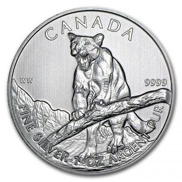 Canadian Wildlife - Cougar 1 oz 2012, Verzenden, Noord-Amerika, Losse munt, Zilver