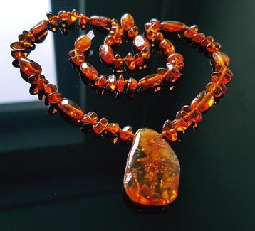 Amber Vintage halsketting met natuurlijke Baltische