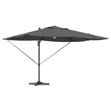 vidaXL Parasol Antraciet 351 x 250 x 253 cm Polyester en, Verzenden, Nieuw, 2 tot 3 meter