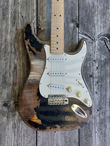 Roadworn Stratocaster - Black One lookalike John Mayer - -, Nieuw