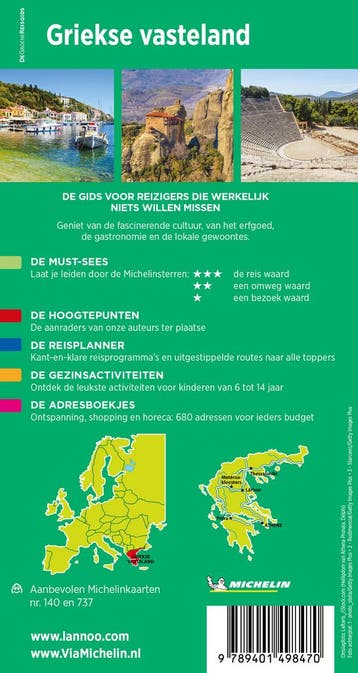 Griekse Vasteland / Michelin Reisgids 9789401498470, Verzenden, Gelezen, Michelin Editions