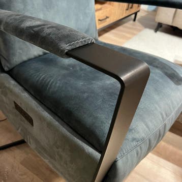 Relaxfauteuil Seduto Blauw Elektrisch - Pronto Wonen, Huis en Inrichting, Fauteuils, Nieuw, 75 tot 100 cm, Ophalen of Verzenden