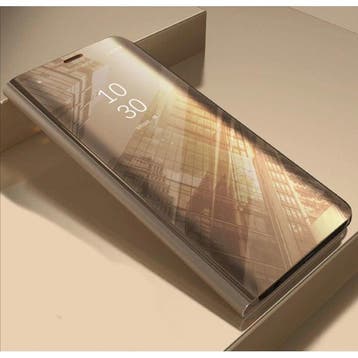 Xiaomi Redmi 7A Smart Spiegel Flip Case Cover Hoesje Goud, Verzenden, Nieuw