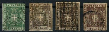 Italiaanse oude staten - Toscane 1860 - Wapen van Savoye,, Gestempeld