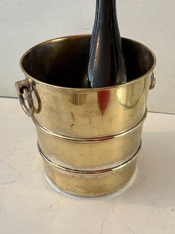 Champagne koeler - Verzilverd, Messing of koper met sporen