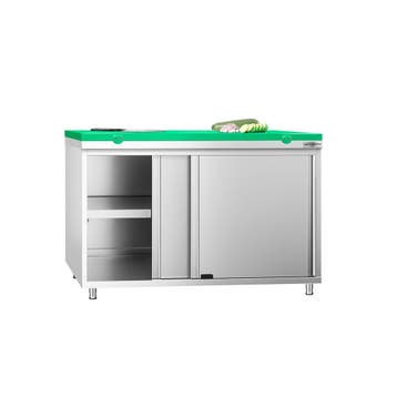 GGM Gastro | Gesloten RVS werktafel PREMIUM - 1200x700mm - |, Verzenden, Nieuw in verpakking, Meubilair