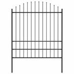 vidaXL Tuinhek Woerden met speerpunt staal 170x200 cm zwart, Tuin en Terras, Schuttingen, Verzenden, Nieuw, IJzer, 2 meter of meer