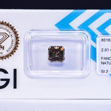 Zonder minimumprijs - 1 pcs Diamant (Natuurlijk gekleurd) -, Nieuw