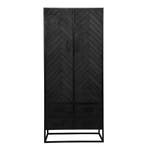 Mangohouten Kast Kjeld 80 Zwart, Verzenden, Nieuw