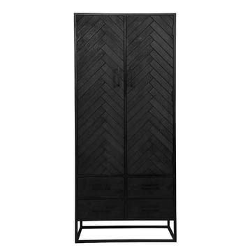 Mangohouten Kast Kjeld 80 Zwart, Verzenden, Nieuw