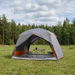 vidaXL Backpacking Tent Grijs en Oranje 2-persoons, Verzenden, Nieuw, Tot en met 2
