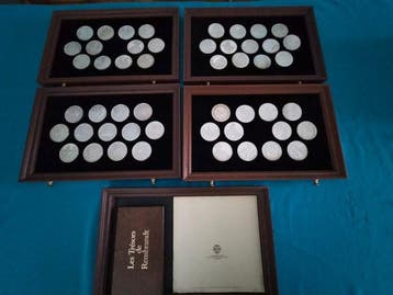 Frankrijk. 1972/1976, Les Trésors de Rembrandt, 50 x Coins -