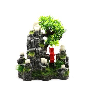 Ruïne met bonsai  waterrad en luchtaansluiting /  As-291, Dieren en Toebehoren, Verzenden, Nieuw, Gevuld zeewateraquarium
