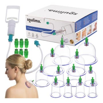 Soulima Chinese cupping set 12 delig zonder vuur met hand..., Ophalen of Verzenden, Nieuw