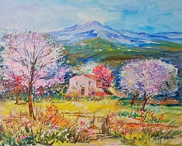 Alfredo Grimaldi (1950) - Primavera ai piedi dellEtna