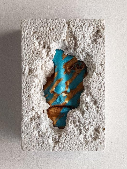 Salvatore Alibrio - Packaging - Gold & Light Blue, Antiek en Kunst, Kunst | Designobjecten