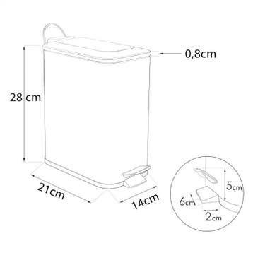 5L Pedaalemmer Bamboe | Modern Design | Laatste Stuks!, Huis en Inrichting, Woonaccessoires | Prullenbakken, Met pedaal, Nieuw