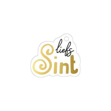3x Cadeaulabel Liefs Sint Goudfolie (Per 3 stuks), Ophalen of Verzenden, Nieuw