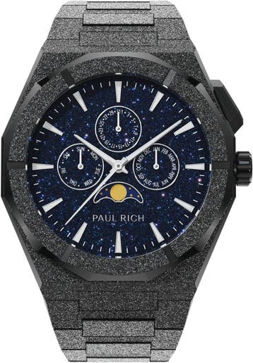 Paul Rich Moonphase Frosted Star Dust II Black MOON07, Overige merken, Staal, Verzenden, Polshorloge