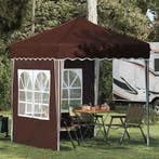 vidaXL Pop-up Feesttent Bruin 195 x 195 x 245 cm Oxford Stof, Verzenden, Nieuw