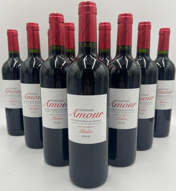 2019 Chateau Amour - Médoc - 12 Flessen (0.75 liter), Nieuw