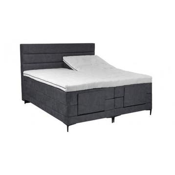 Elektrische Boxspring Oslo, Ophalen of Verzenden, Nieuw, Tweepersoons, Grijs