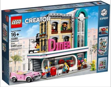 Lego Set - 10260 - Creator Expert - Downtown Diner, Nieuw