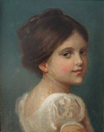 Franse school (XIX) - Portret van een meisje