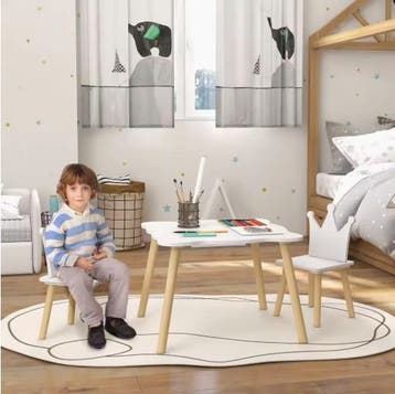 Kinder Speeltafel met 2 Stoelen Hout met Rugleuning, Verzenden, Nieuw
