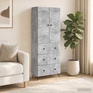 vidaXL Kastenset 2 st 66 x 34,5 x 90 cm Bewerkt hout, Verzenden, Nieuw