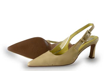 Lina Locchi Slingbacks in maat 39 Beige, Lina Locchi, Verzenden, Beige, Zo goed als nieuw