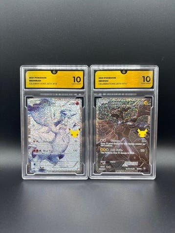 Pokémon - 2 Graded card - Reshiram & Zekrom Full art - GG 10, Nieuw