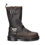 Dr. Martens Anistone bikerboots voor dames in het Grijs, Verzenden, Lage of Enkellaarzen, Nieuw, Dr. Martens