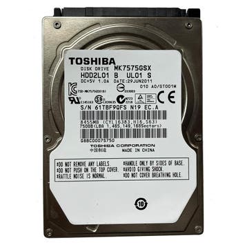 Toshiba MK7575GSX – 750GB – 2.5 SATA HDD – 9.5 mm – 5400, Computers en Software, Harde schijven, Ophalen of Verzenden, Nieuw