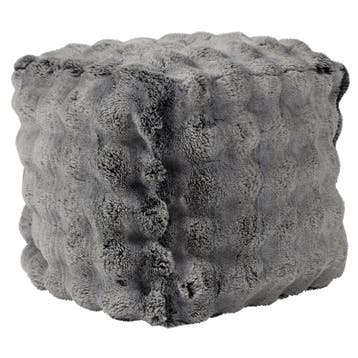 poef teddy bubble grijs 40x40x45cm, Verzenden, Nieuw